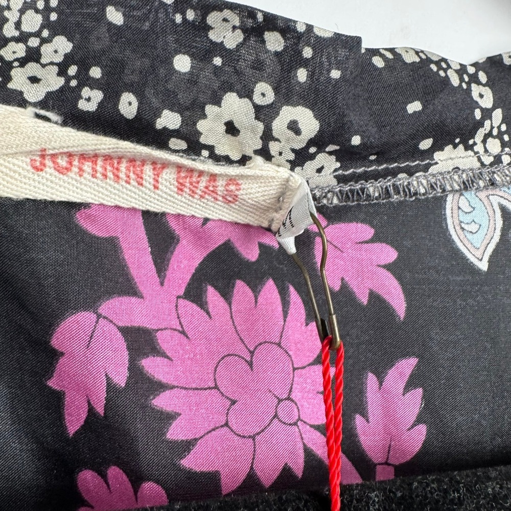 JOHNNY WAS OCARINA Tunic Boho Floral 100% Silk Sz‎ Medium ($178 MSRP) - Picture 8 of 12